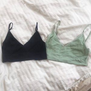 Set of 2 - beechwood baby bralettes ribbed low back - M/L